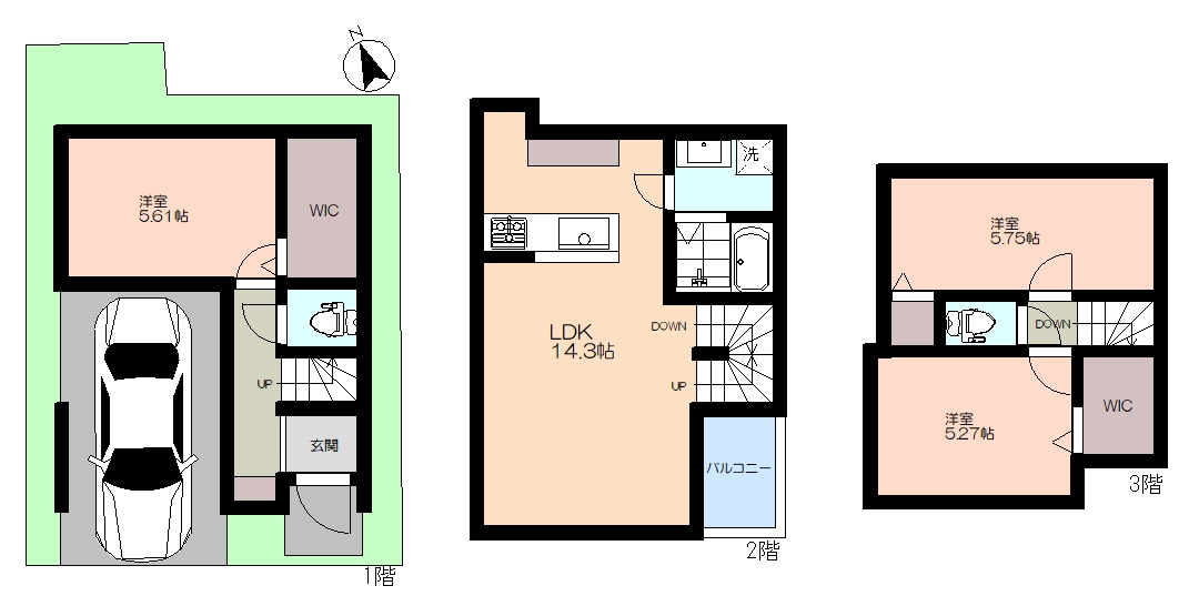 品川区西中延１丁目の売地の参考プラン