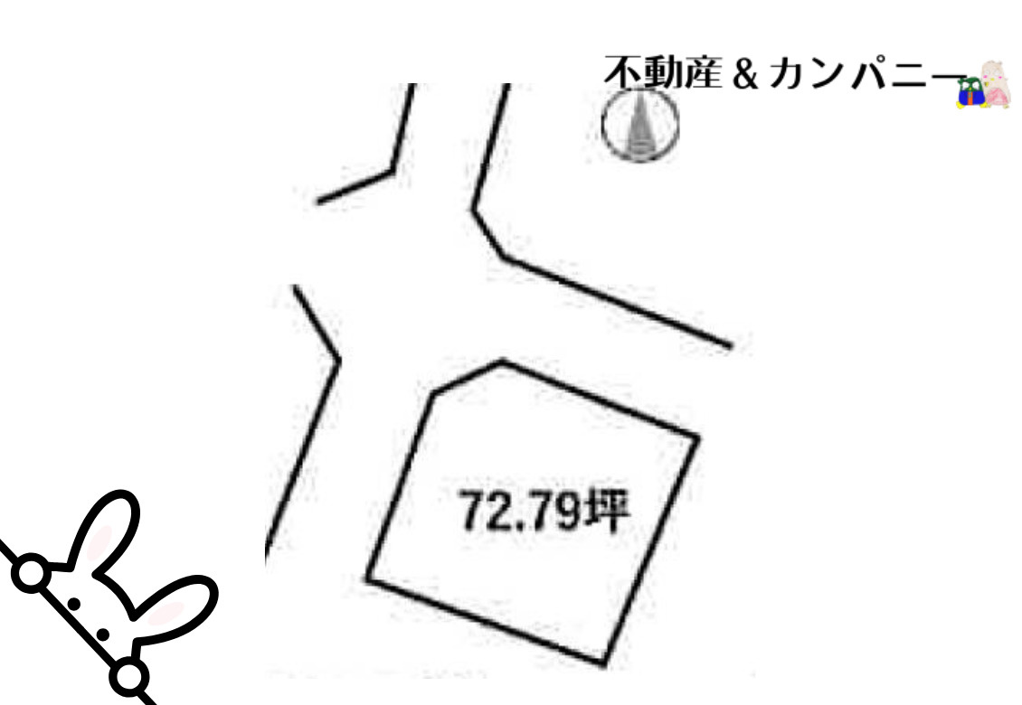 松山市ひばりケ丘の売地の土地図