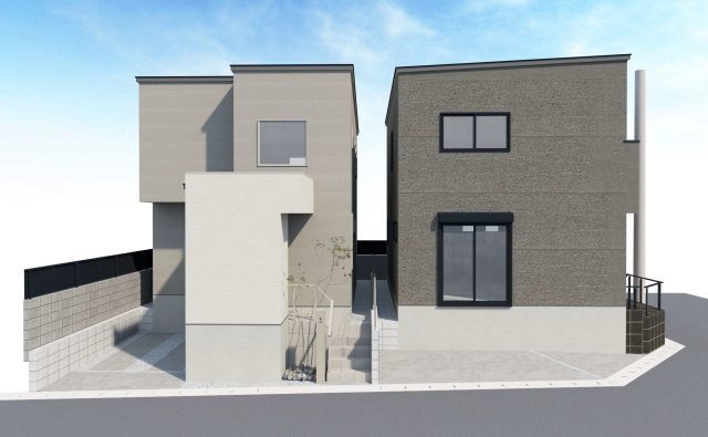 草津市矢橋町2号地　新築戸建の外観パース|外観パースです