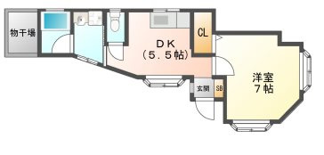橋本ハイツの間取り