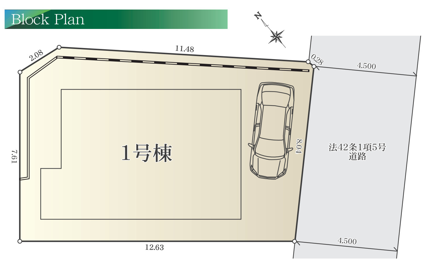 横浜市港南区日野４丁目 新築戸建て【仲介手数料無料】の区画図