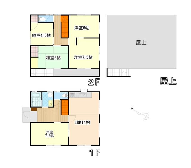 瑞浪市釜戸町の一戸建ての間取り