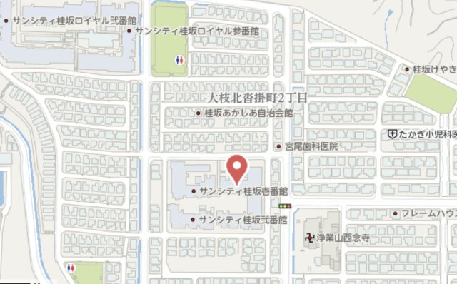 サンシティ桂坂参番館　4階の地図