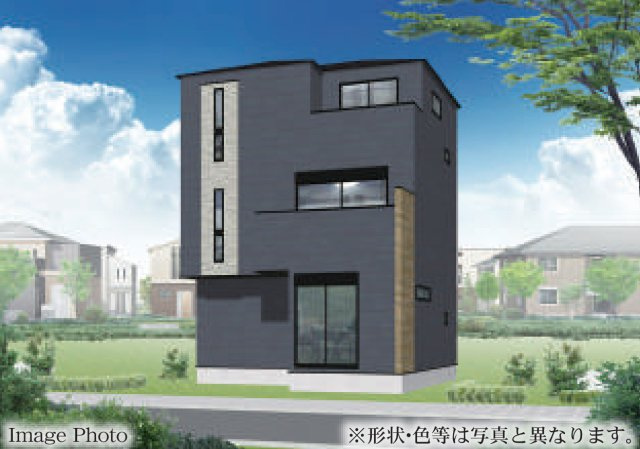 横浜市南区大岡1丁目 新築戸建て【仲介手数料無料】の外観パース