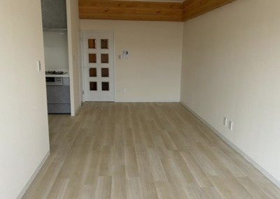 【居間・リビング】 | レクハイム相模原２ | 直線タイプはLとDKを一直線に並べた形で対面キッチンのタイプです。一般的なのでよく見かけるかもしれません。直線タイプに似た直接アイランドタイプは、キッチンとダイニングの間に壁がない分広く感じられます。