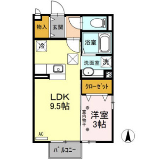 【間取り】 | プランタン　Ｂ