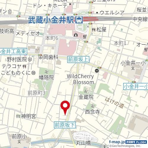 日興パレス小金井ＰＡＲＴⅡの地図