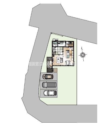 南アルプス市寺部の新築一戸建のその他|配置図