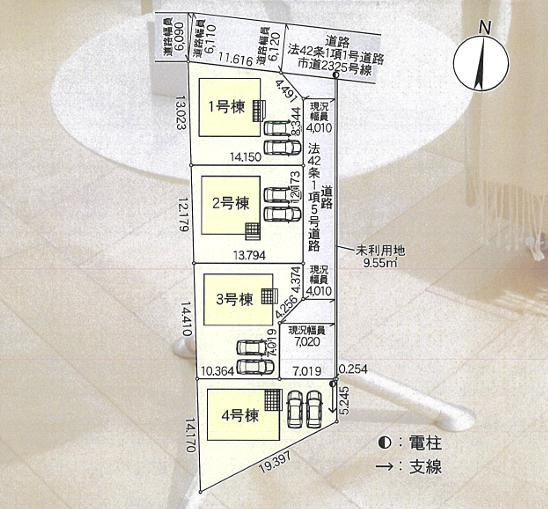 茨城町長岡第4　新築戸建　1号棟の区画図