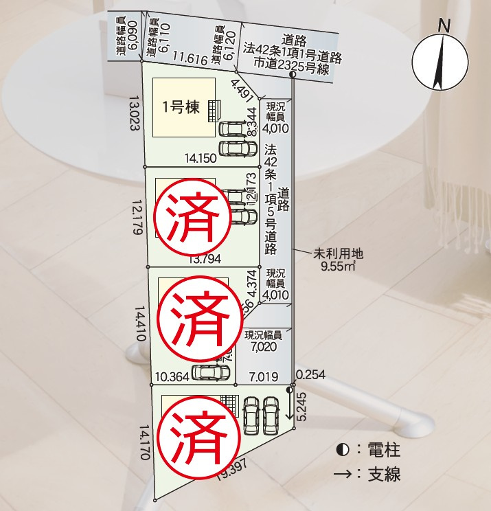 茨城町長岡第4　新築戸建　1号棟の区画図