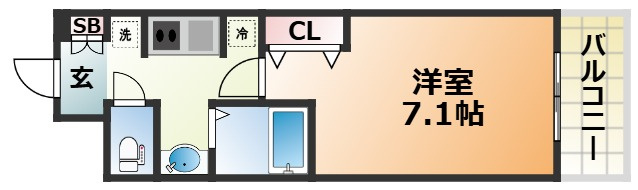 レジディア神戸ポートアイランド　サウス・センターの間取り