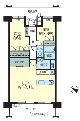 【間取り】 | アステールふじみ野イーステーション | ２LDK
