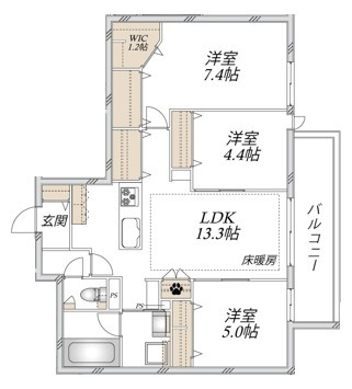 Ｇｒａｃｅｆｅｅｌ　Ａｙａｓｅの間取り