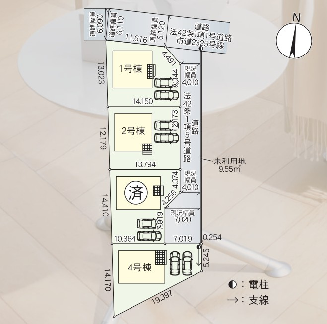 茨城町長岡第4　新築戸建　2号棟の区画図