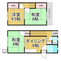 徳田貸家の間取り