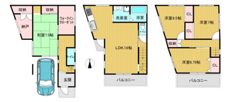 【間取り】 | 高槻市宮田町1丁目　中古戸建