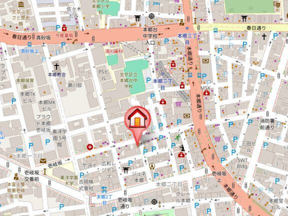 アーバネックス文京本郷の地図
