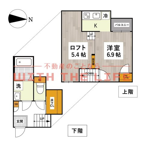 ADC津福【キャッシュバック対象物件】の間取り