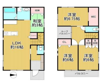 堺市中区深坂１丁　中古戸建の間取り
