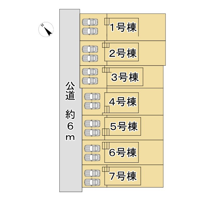 ●鈴鹿市桜島町第4 新築戸建【全7棟】の区画図
