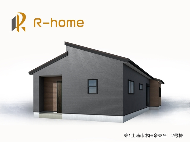 第1土浦市木田余東台　新築戸建て　2号棟の外観パース|2026年4月完成予定！近隣の同仕様完成物件をご見学いただけます♪