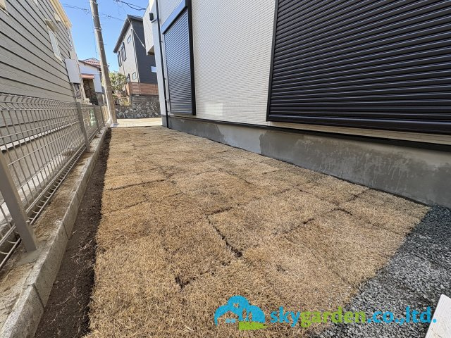 藤沢市羽鳥5丁目 3号棟の庭|簡単な家庭菜園も楽しめるお庭です