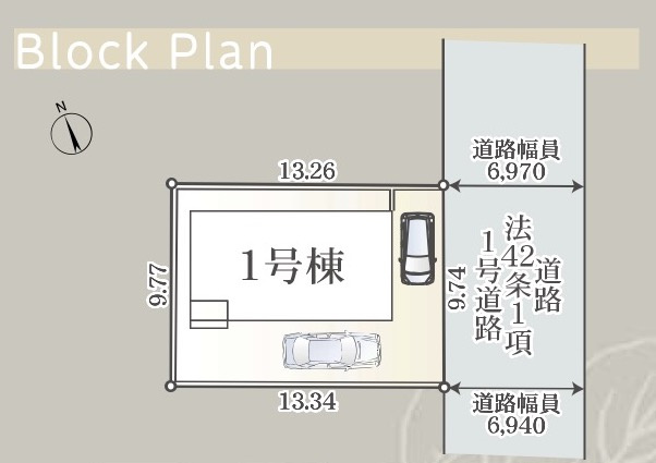 上田市常磐城第６の区画図