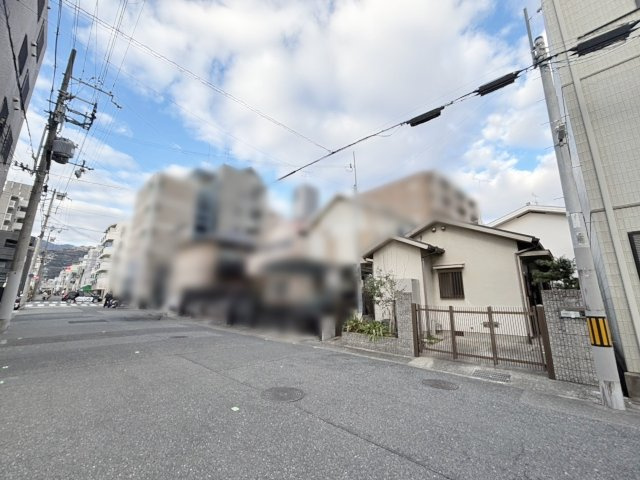 魚崎北町1丁目 売土地の前面道路含む現地写真