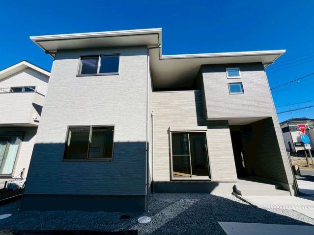 古河市西牛谷　第４期　全4邸の外観|〇１号棟　外観写真〇
陽当り良好！ぜひ、現地にてご体感ください♪
2026年2月撮影