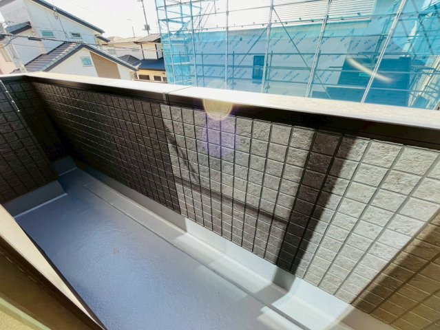 古河市西牛谷　第４期　全4邸のバルコニー|〇２号棟　バルコニー〇
太陽の光が気持ちいいバルコニー♪お洗濯物を乾かす強い味方になります！
2026年2月撮影