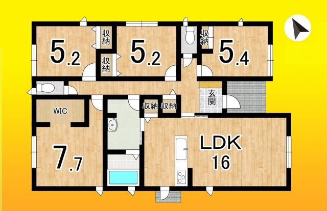 焼津市高新田／2期　新築戸建の間取り