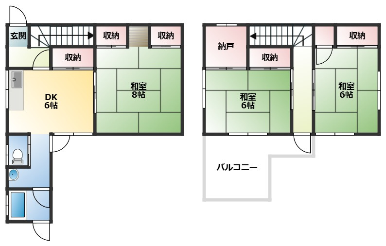 栄町店舗の間取り