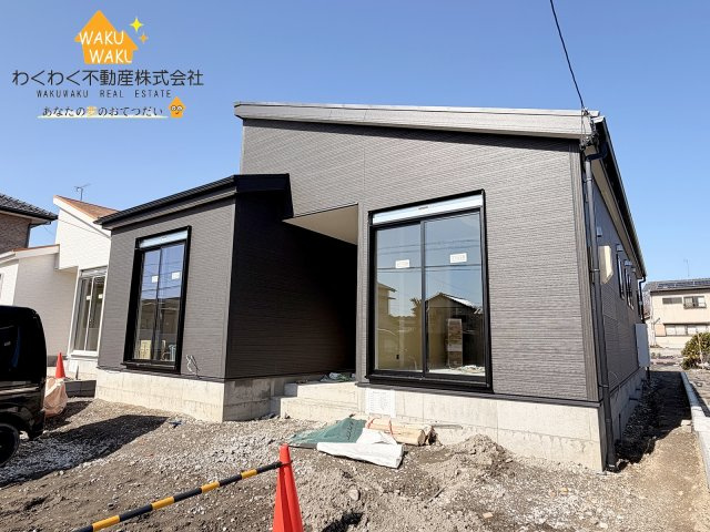 焼津市高新田／2期　新築戸建の前面道路含む現地写真|2号棟（2026年1月下旬撮影）