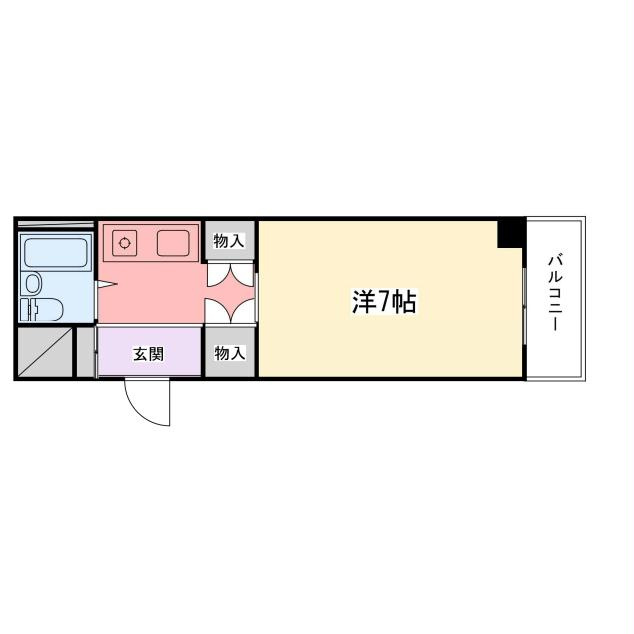 花影中村コーポの間取り