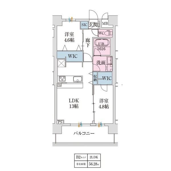 スプランディッド難波Ⅶの間取り