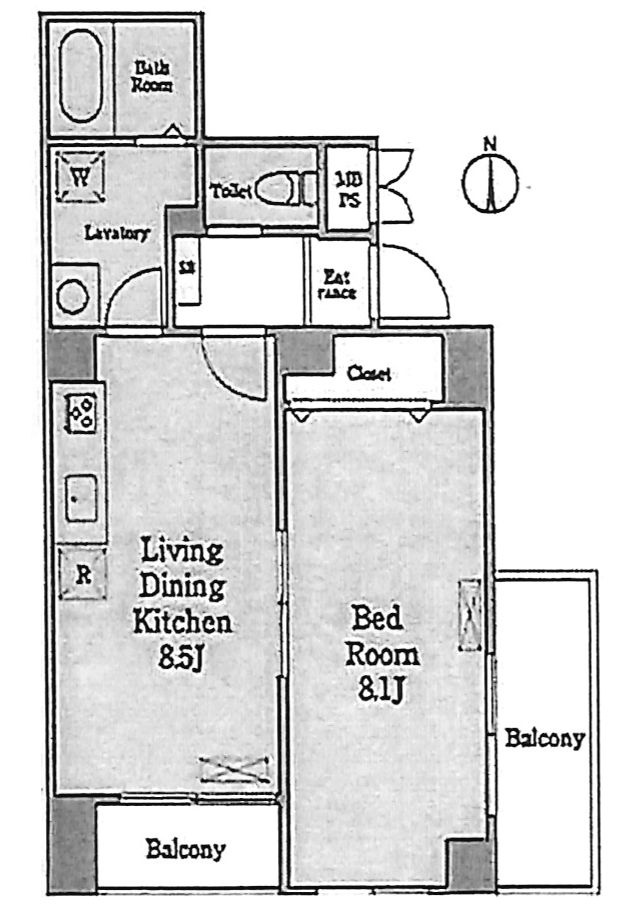 JUタワーフロントKINSHICHOの間取り