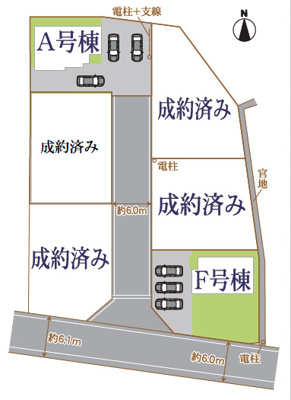 【区画図】 | 裾野市深良 新築一戸建て F号棟 | F号棟の区画図です
