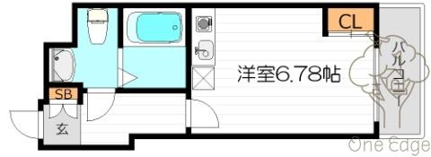 サンクチュアリ北梅田の間取り