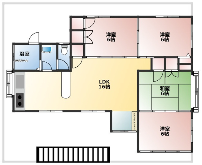 【間取り】 | 新垣氏貸室