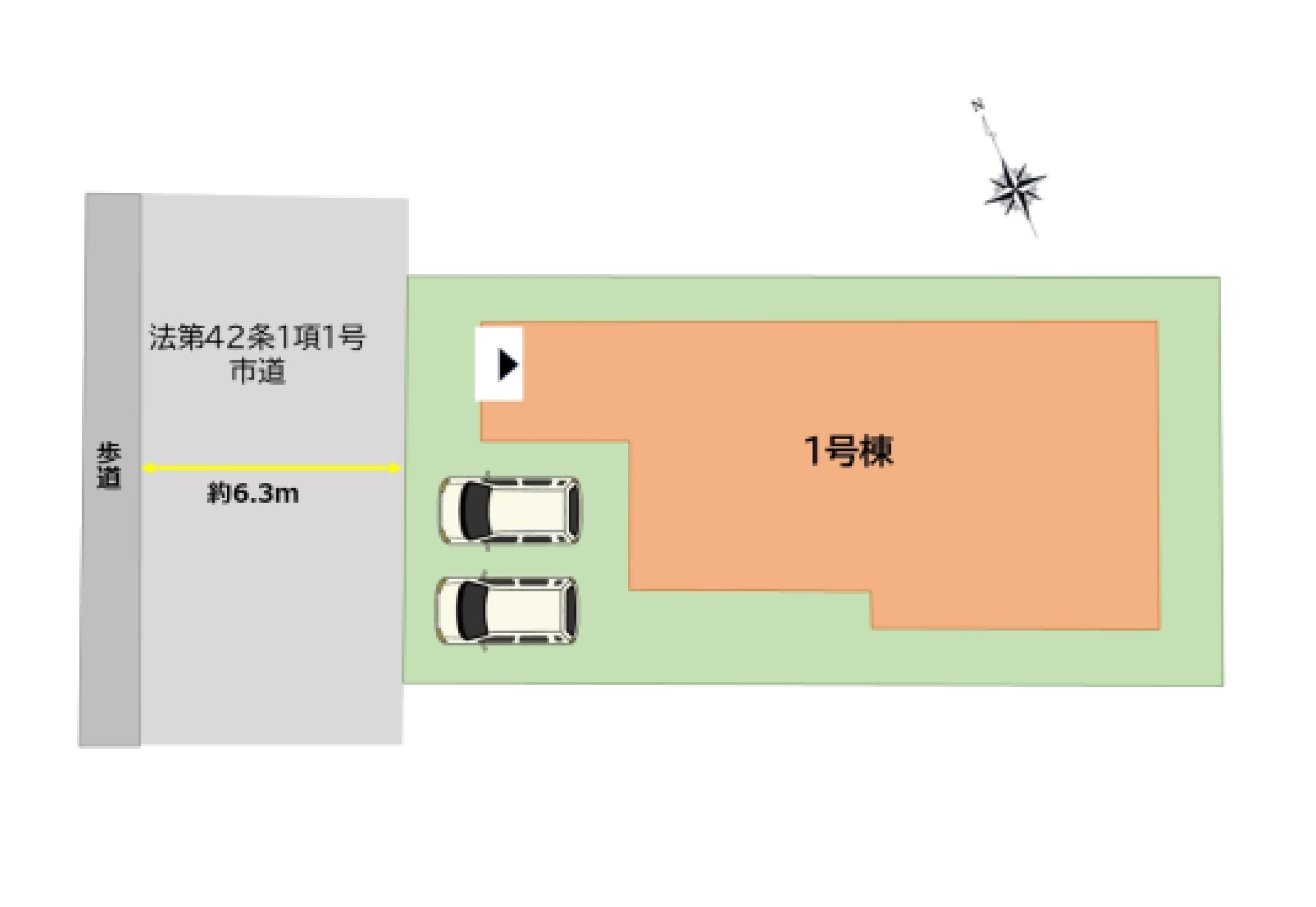 太宰府市青山3丁目第3-1棟（1号棟）の区画図|配置図（1号棟）