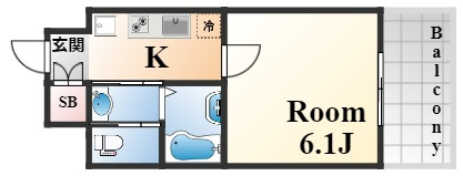 エステムコート神戸元町2リザーヴの間取り