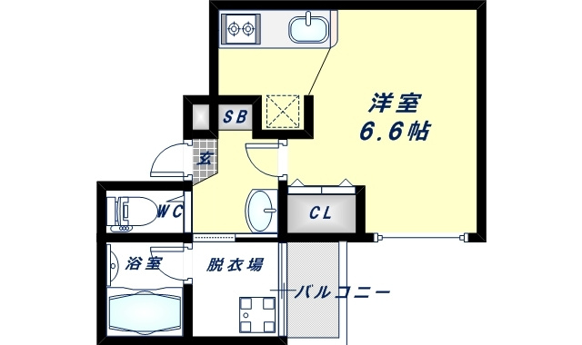 リバーライズ東小橋の間取り