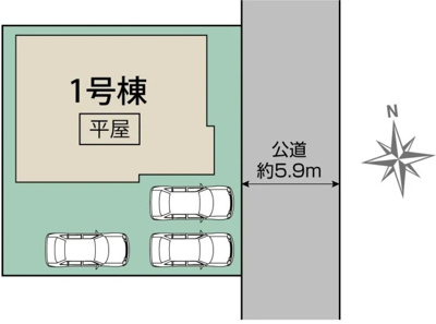 【区画図】 | 浜松市中央区遠州浜3丁目 新築一戸建て | 区画図です