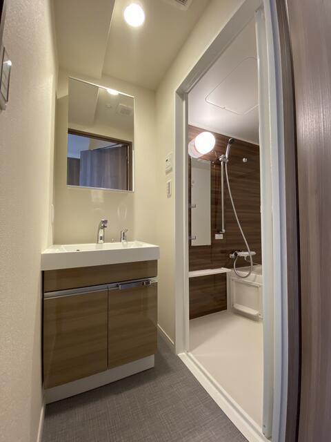 ガリシア下丸子リバーサイドの洗面所|明るい洗面所です