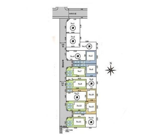 【GRAFARE　ZEH水準仕様】小平小川町７期の区画図|６号棟が最終一棟です。