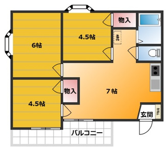 【間取り】 | サンハイツ