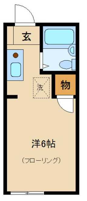 スカイハイツ　室内洗濯機置場　バストイレあり　学生さんオススメの間取り