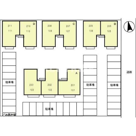 アンソレイユ Ｂの区画図
