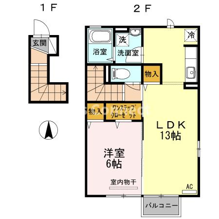 【間取り】 | レジデンスｏｋｕｒａ　Ａ