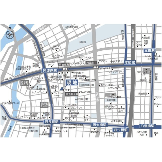 TLRレジデンス本町WEST|マップ